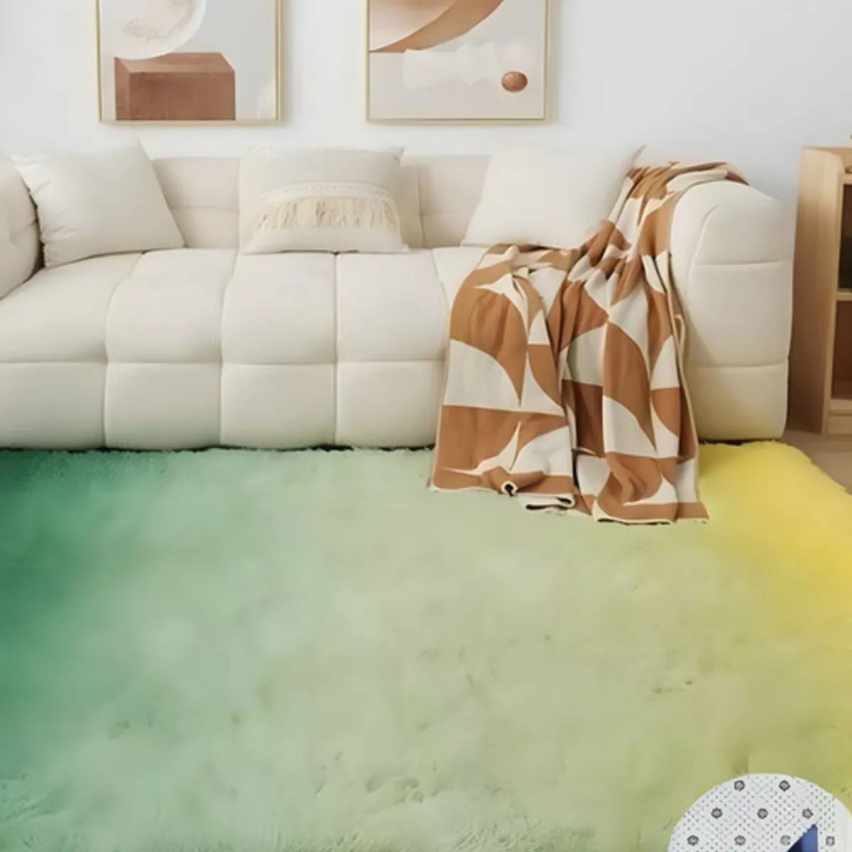 GENERICO - Alfombra Living y Dormitorio Suave 180 x 200 cm Primera Calidad Multicolor