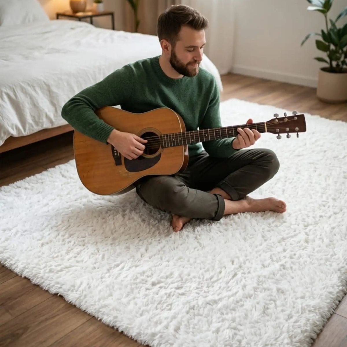 GENERICO - Alfombra Shaggy Peluda Extra Suave VERANO / INVIERNO 180 x 200 cm
