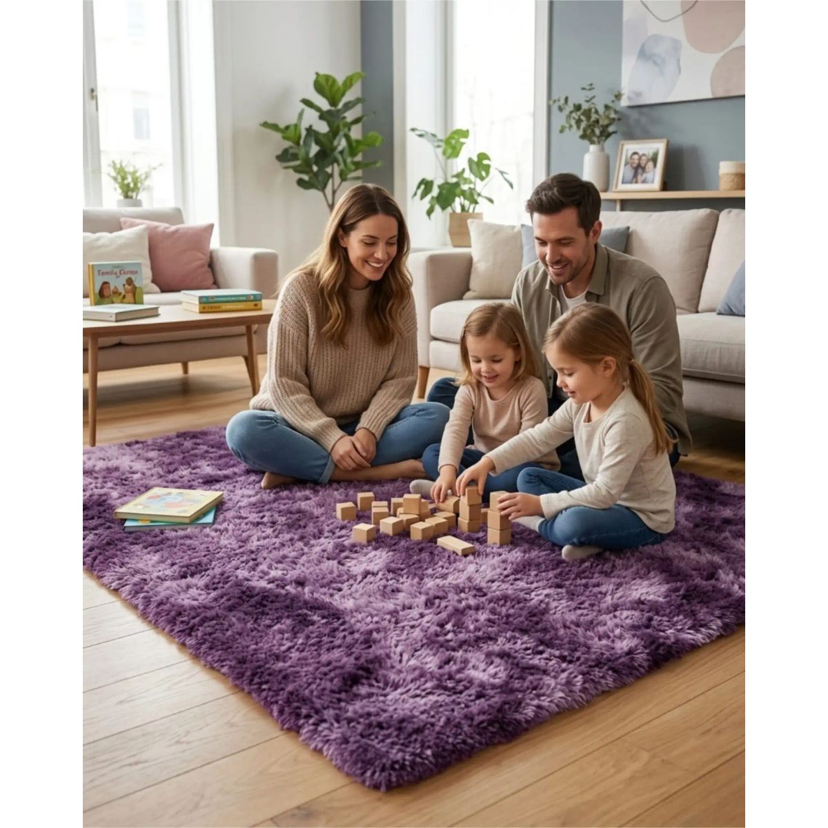 GENERICO - Alfombra Shaggy Peluda Extra Suave VERANO / INVIERNO 240 x 200 cm