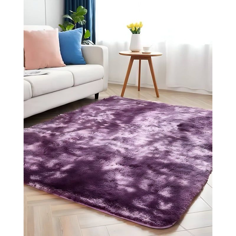 GENERICO - Alfombra Living Dormitorio Suave 240 x 200 cm Violeta