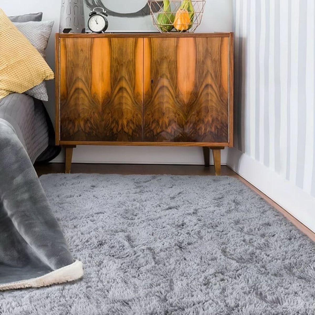 GENERICO - Alfombra Living Dormitorio Suave 240 x 200 cm Gris