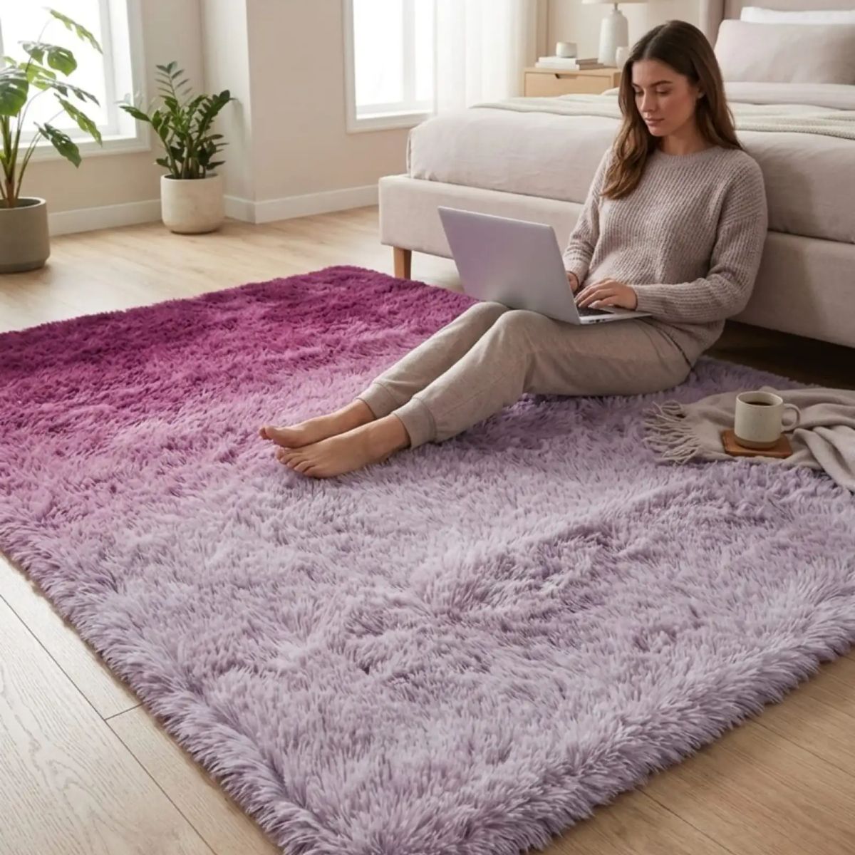 GENERICO - Alfombra Shaggy Peluda Extra Suave VERANO / INVIERNO 300 x 200 cm
