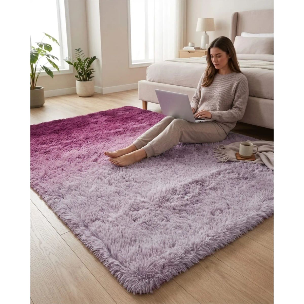 GENERICO - Alfombra Shaggy Peluda Extra Suave VERANO / INVIERNO 300 x 200 cm