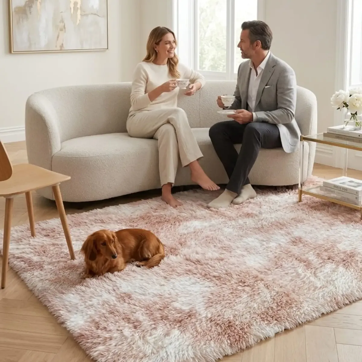 GENERICO - Alfombra Shaggy Peluda Extra Suave VERANO / INVIERNO 180 x 200 cm