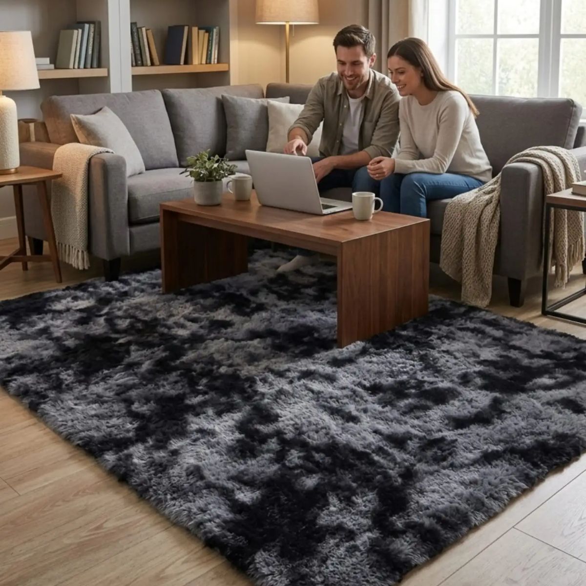 GENERICO - Alfombra Shaggy Peluda Extra Suave VERANO / INVIERNO 240 x 200 cm
