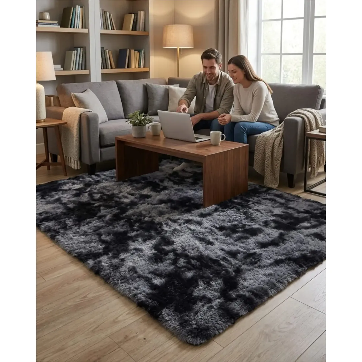 GENERICO - Alfombra Shaggy Peluda Extra Suave VERANO / INVIERNO 240 x 200 cm