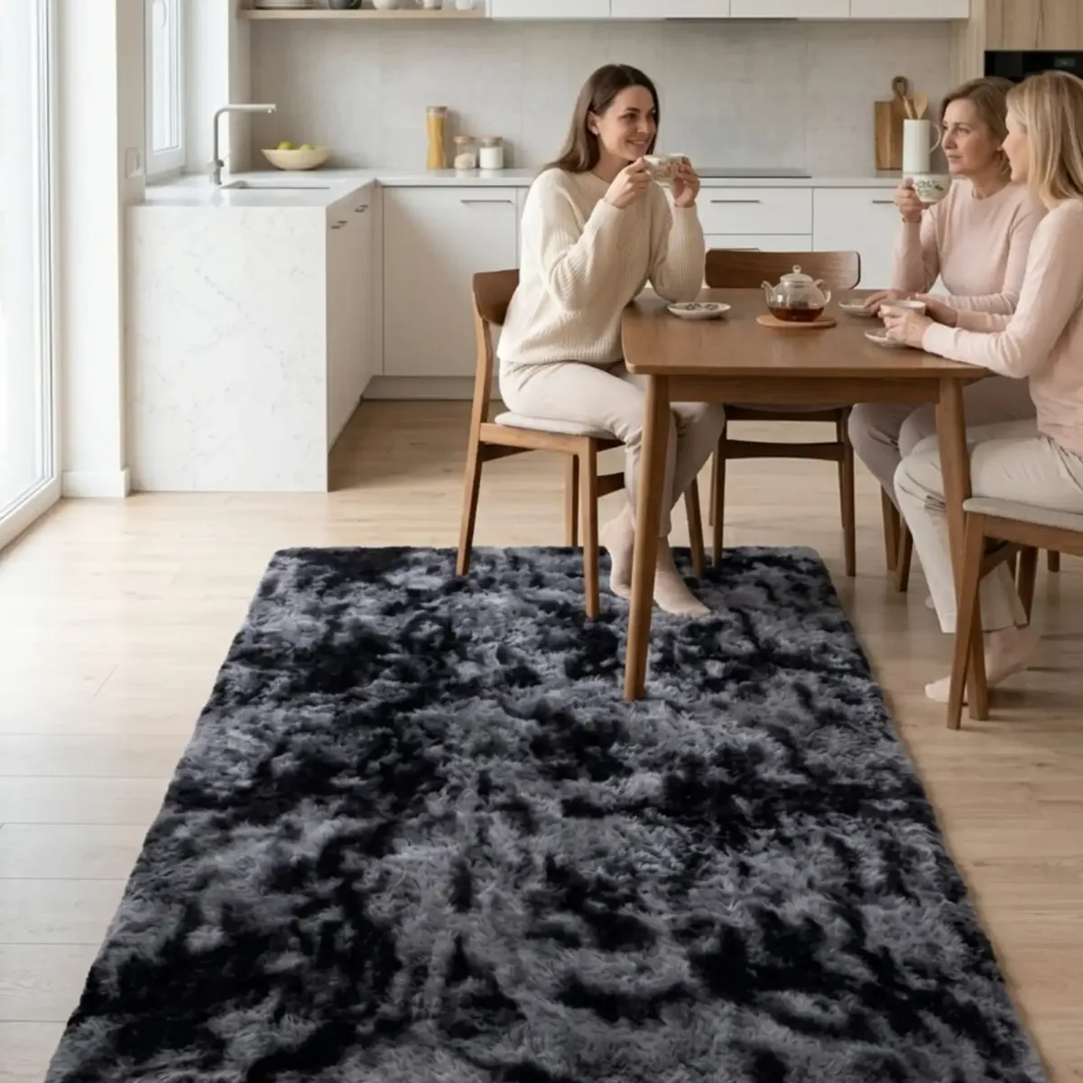 GENERICO - Alfombra Shaggy Peluda Extra Suave VERANO / INVIERNO 240 x 200 cm