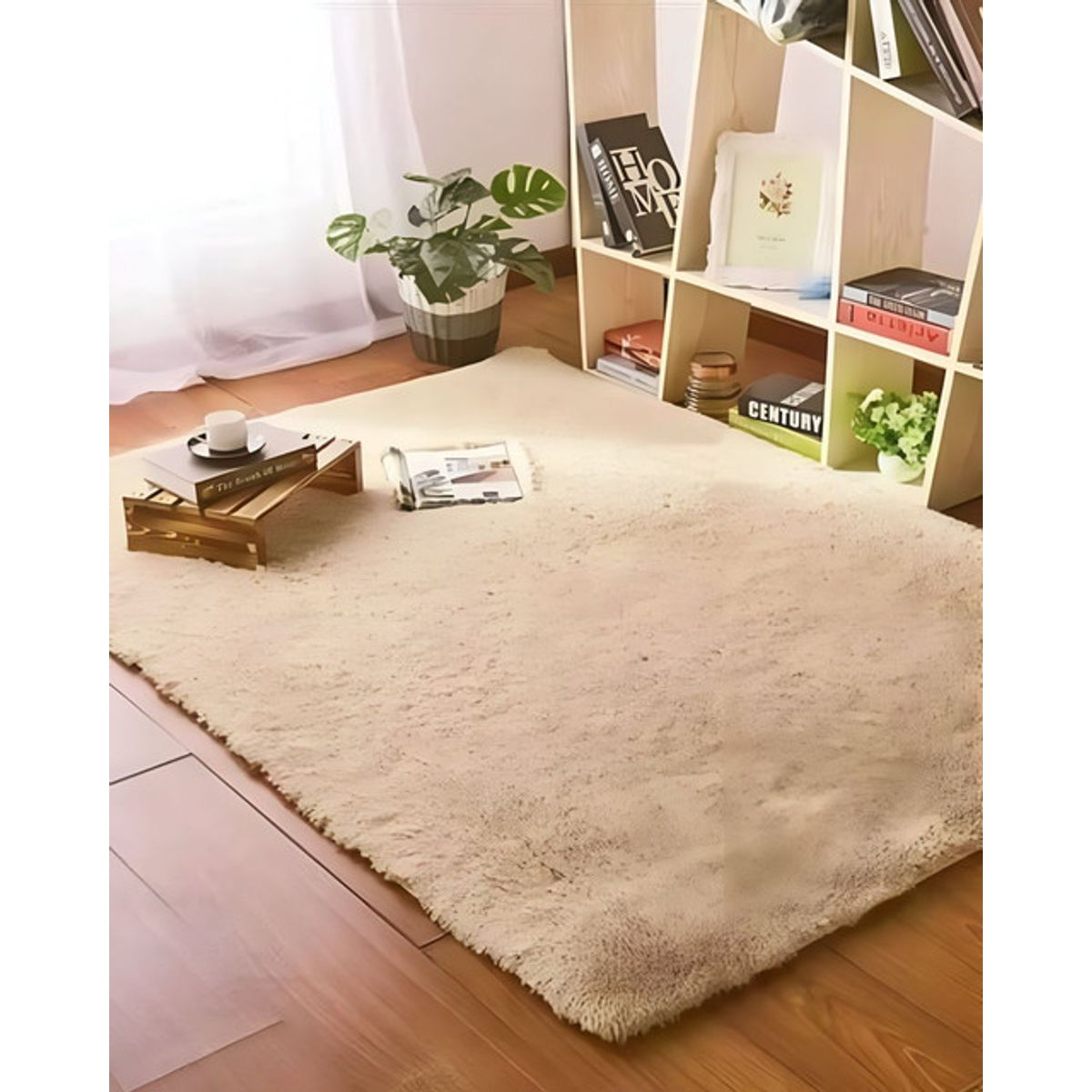 GENERICO - Alfombra Living y Dormitorio Suave 240 x 200 cm Primera Calidad Beige