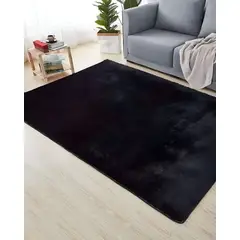 GENERICO - Alfombra Grande Suave 200 x 300 cm Primera Calidad Negro
