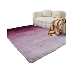 GENERICO - Alfombra peluda Suave 240 x 200 cm Primera Calidad Morado Jaspeado