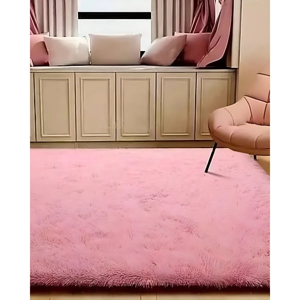GENERICO - Alfombra peluda Suave 200 x 300 cm Primera Calidad Rosa