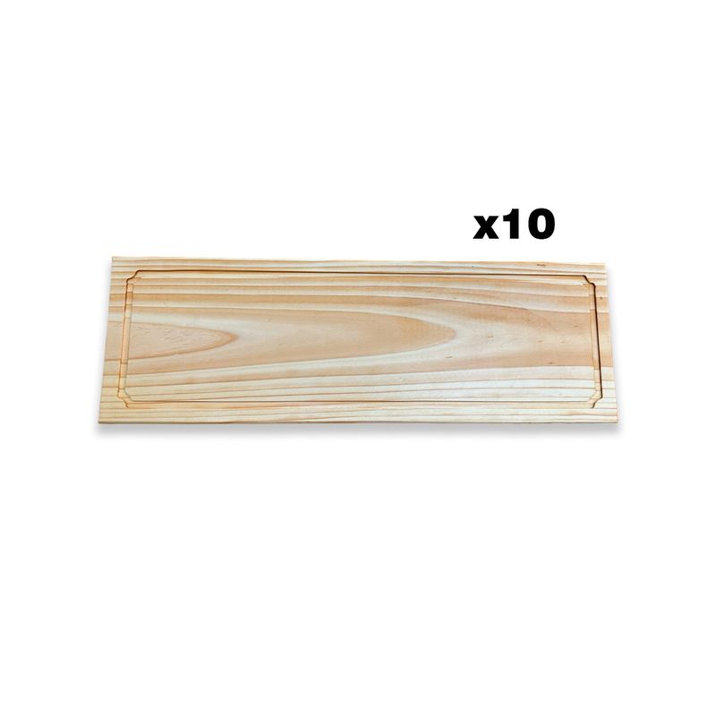 GENERICO - pack de 10 Tabla De Picoteo, Picadillo O Cocktail Mod 4,  70x23x2 Cm