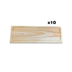 GENERICO - Pack de 10 Tabla De Picoteo, Picadillo O Cocktail Mod 4, 70x23x2 Cm