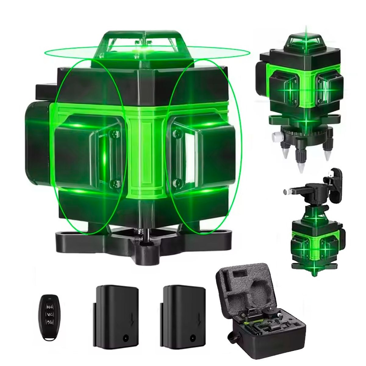 GENERICO - Nivel Láser Multifuncion 16 Líneas Profesional Trípode Base