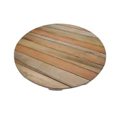 ROU ESENCIA NATURAL - Mesa giratoria de madera nativa 50 cm