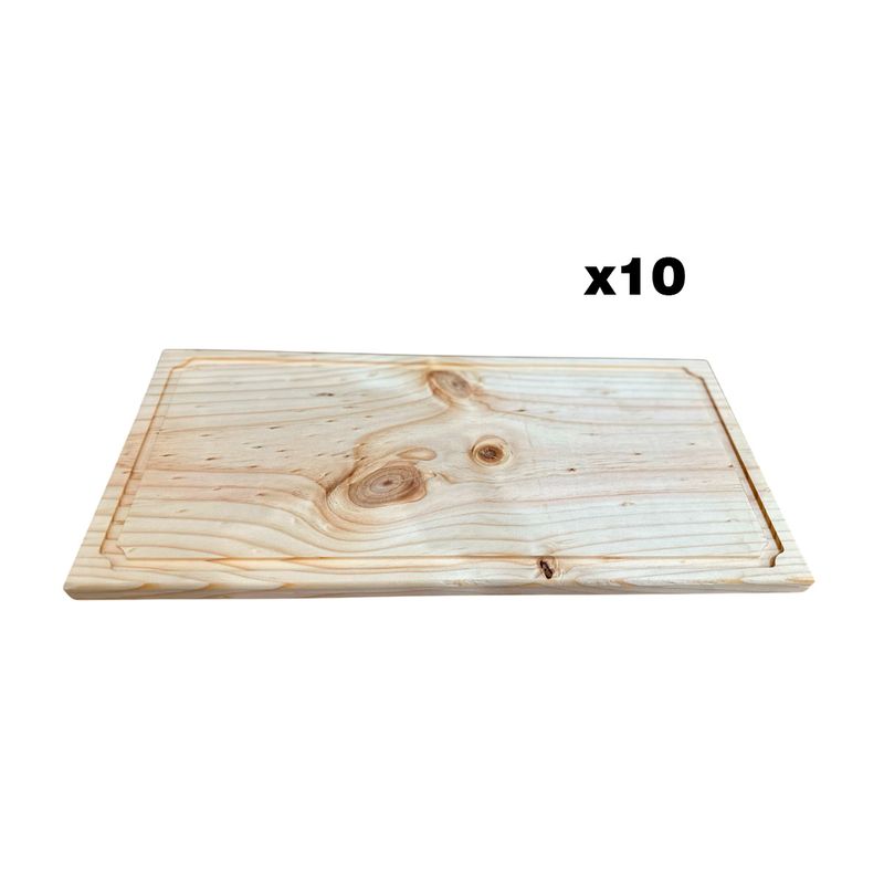 GENERICO - pack de 10 Tabla De Picoteo, Picadillo O Cocktail Mod1,  50x23x2 Cm