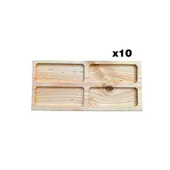 GENERICO - Pack de 10 Tabla De Picoteo,picadillo O Cocktail Mod 2, 50x23x2 Cm