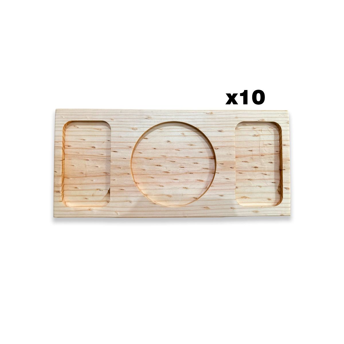 GENERICO - pack de 10 Tabla De Picoteo,picadillo O Cocktail Mod3,  50x23x2 Cm