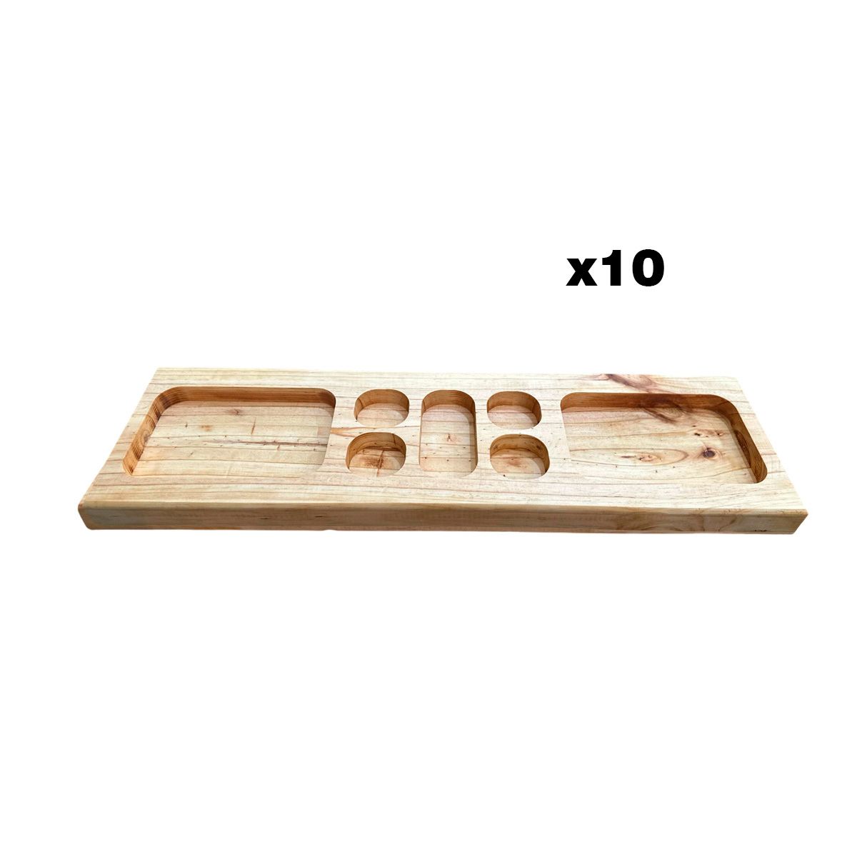 GENERICO - pack de 10 Tabla De Picoteo, Picadillo O Cocktail Mod 1,  80x23x4 Cm