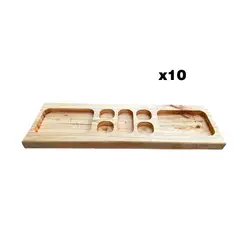 GENERICO - Pack de 10 Tabla De Picoteo, Picadillo O Cocktail Mod 1, 80x23x4 Cm
