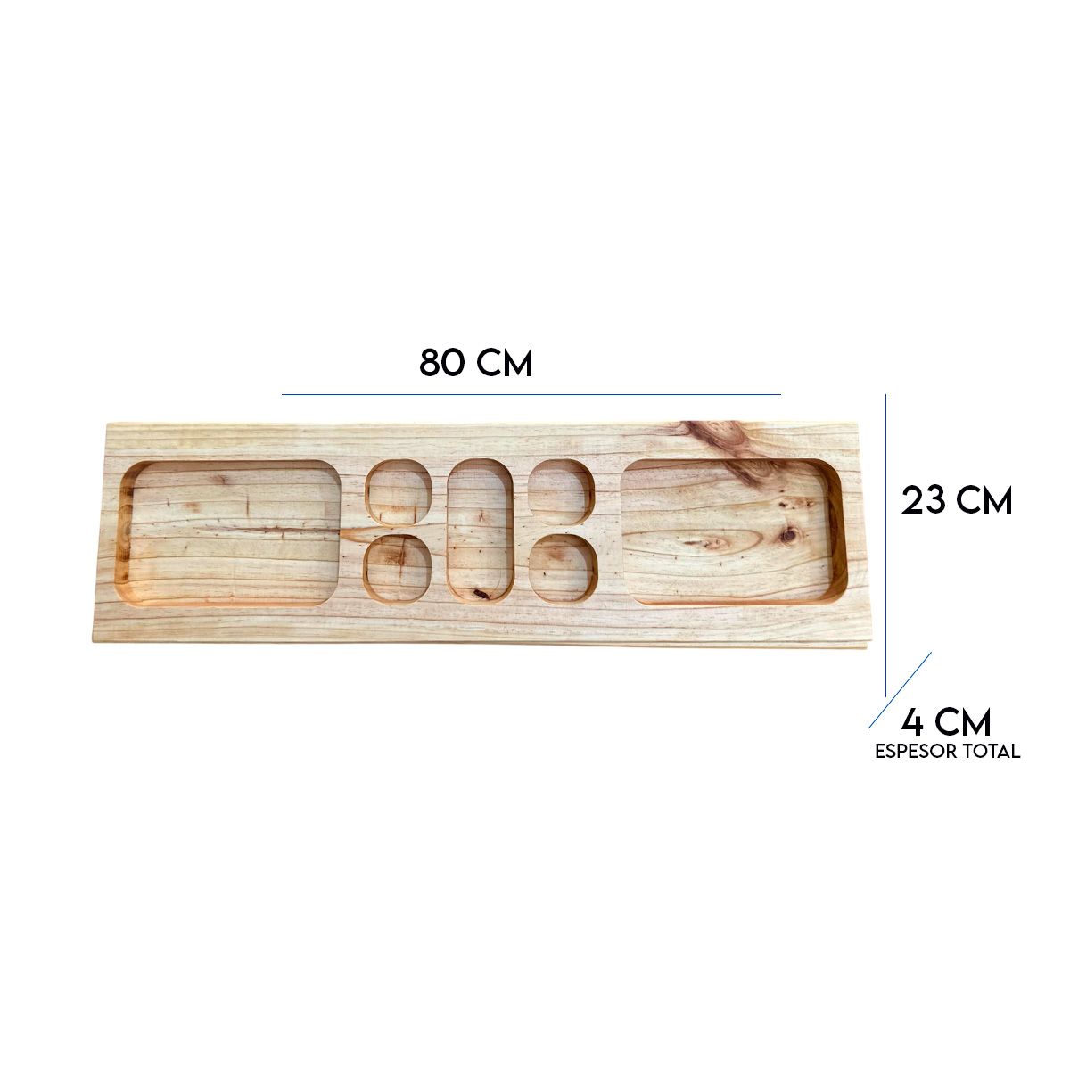 GENERICO - pack de 10 Tabla De Picoteo, Picadillo O Cocktail Mod 1,  80x23x4 Cm
