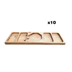 GENERICO - Pack de 10 Tabla De Picoteo, Picadillo O Cocktail Mod2, 80x23x4 Cm