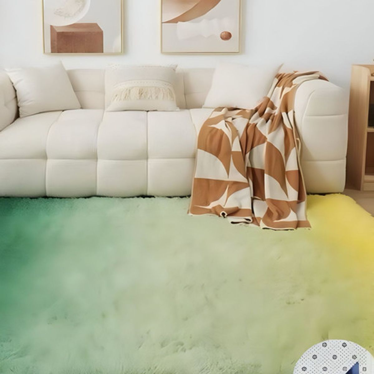 GENERICO - Alfombra Living Dormitorio Suave 180 x 200 cm Multicolor