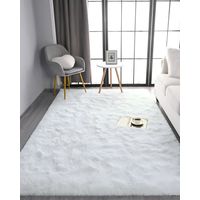 Alfombra Living Dormitorio Suave 240 x 200 cm Blanco