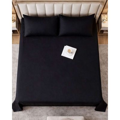 Imagen 2 del producto JUEGO DE SABANAS DE 200 HILOS PLAZA Y MEDIA NEGRO