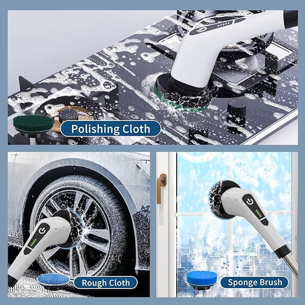 MOVI - CEPILLO DE LIMPIEZA INALAMBRICO 9 EN 1