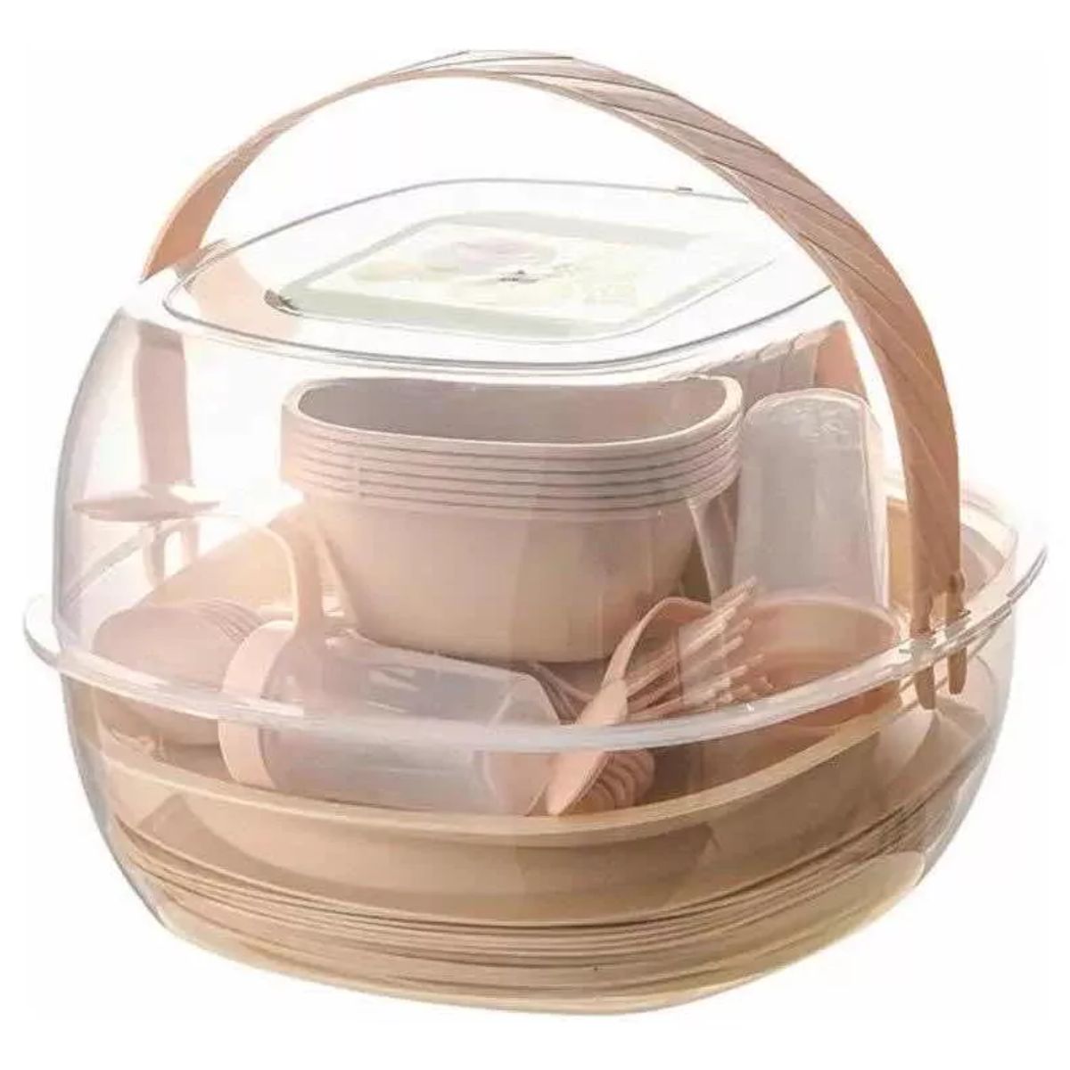 GENERICO - Set De Picnic Canasta Camping Vasos Utensilios 36 Psc