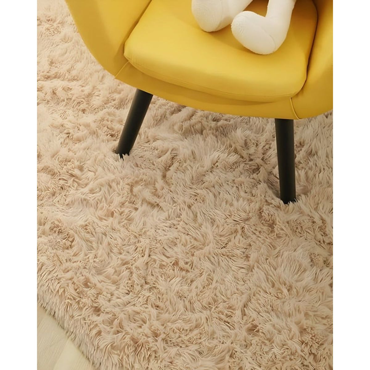 GENERICO - Alfombra peluda Suave 240 x 200 cm Primera Calidad Beige