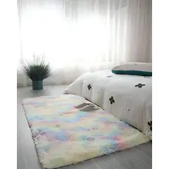GENERICO - Alfombra peluda Suave 240 x 200 cm Primera Calidad COLOR UNICORNIO