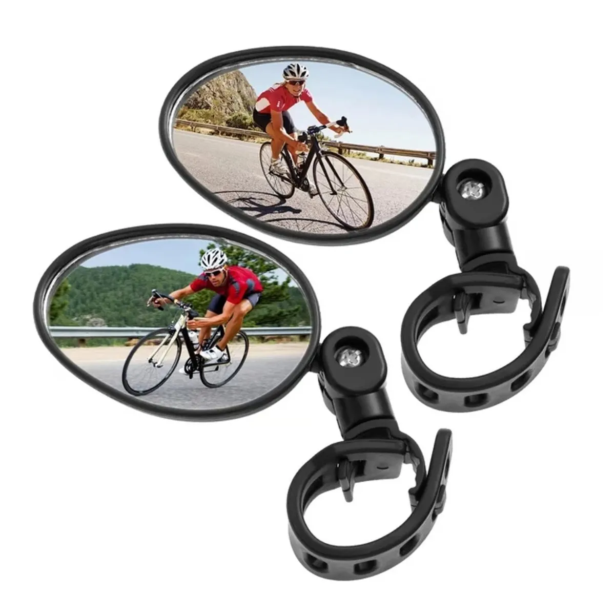 BELKRA - Retrovisor Espejo Bicicleta Scooter Giratorio 360 Pack X 2