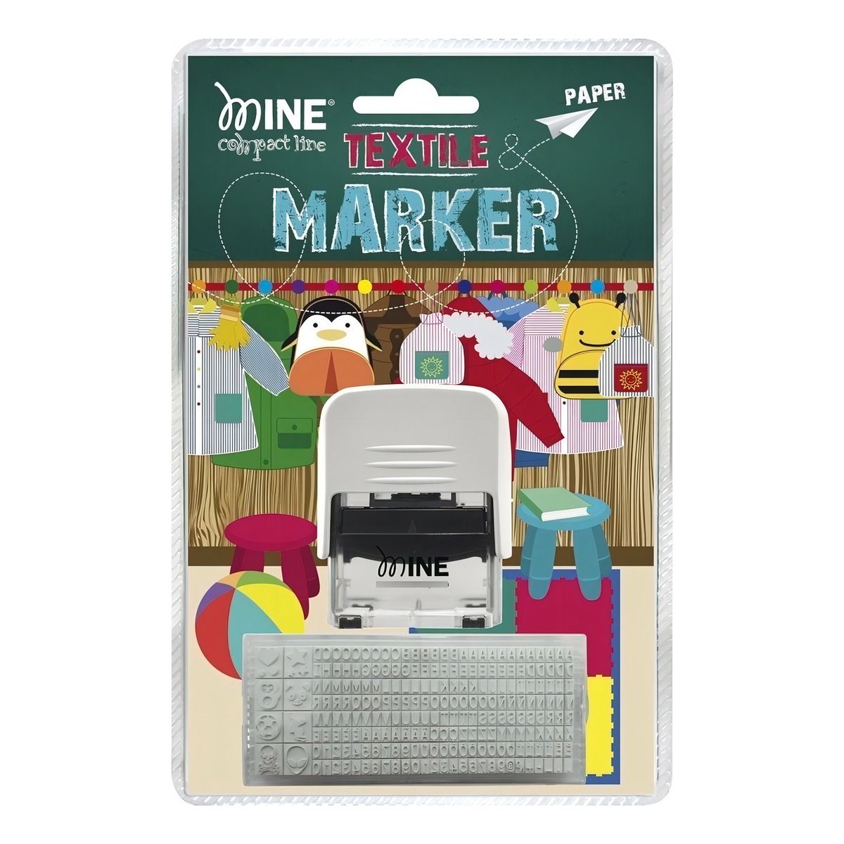 MINE - Marcador Sello De Ropa Y Libros Mine Dibujos Y Letras