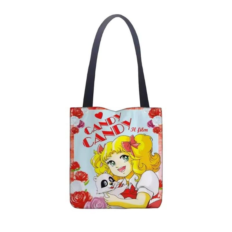 GENERICO - Bolso Candy Candy 40x40cm Tela Retro Hermoso Reutilizable Blanco