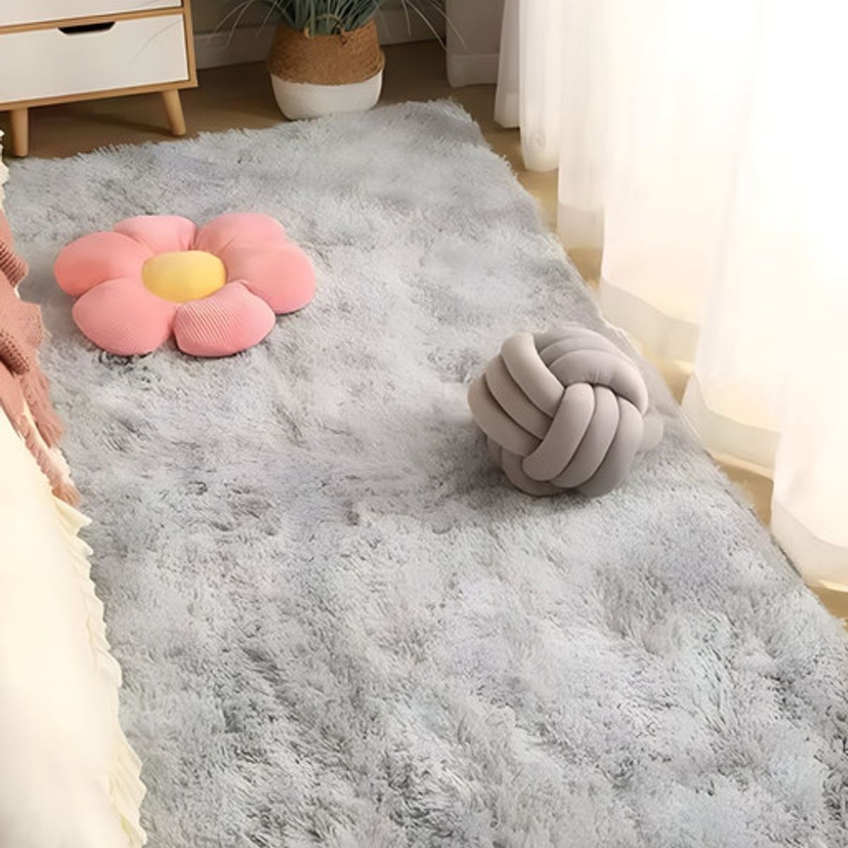 GENERICO - Alfombra Living Dormitorio Suave 200 x 300 cm GRIS