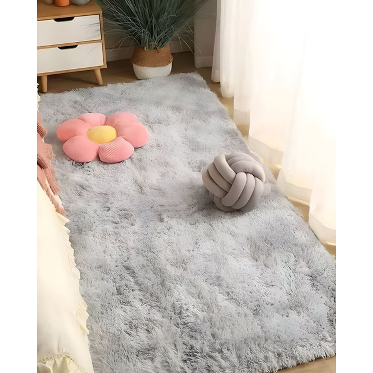 GENERICO - Alfombra Living Dormitorio Suave 200 x 300 cm GRIS