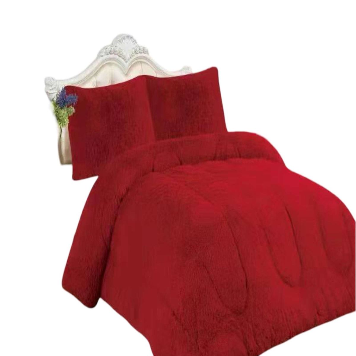 GENERICO - PLUMON CHIPORRO PELUDO 2 PLAZAS ROJO