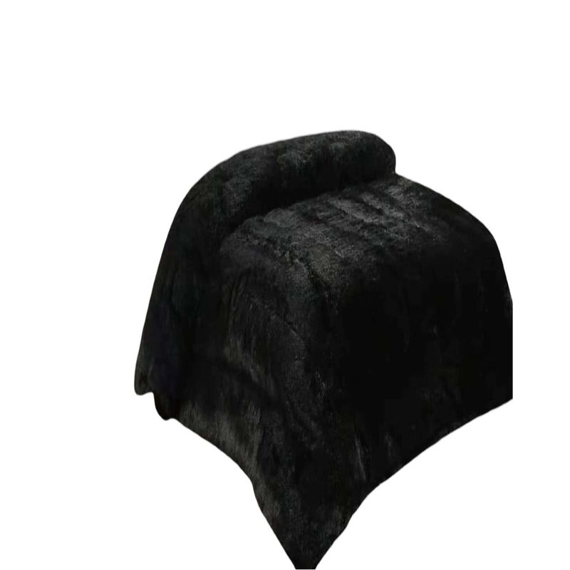 GENERICO - PLUMON CHIPORRO PELUDO 2 PLAZAS NEGRO