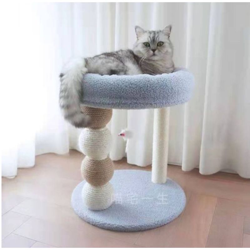 GENERICO - Juguete rascador para gatos de 2 pisos