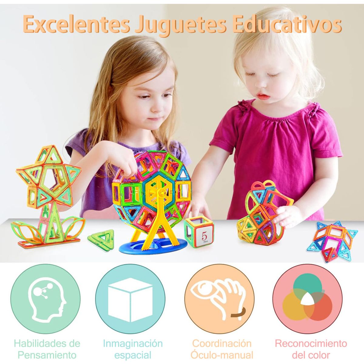 GENERICO - Set De Construcción Magnético De 30 Piezas Imanes Para Niños