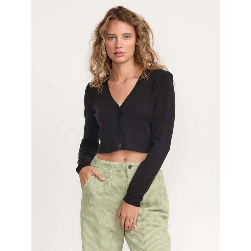 RVCA - Sweater Mujer School Dance Cardig Negro RVCA