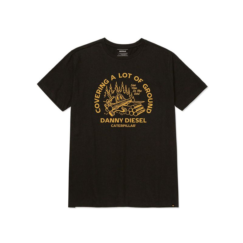 CAT - Polera Retro Danny Diesel 2 Hombre Negra CAT