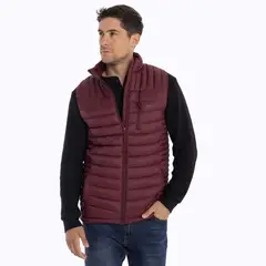 MERRELL - Parka Sin Mangas Hombre Full Zipper Burdeo