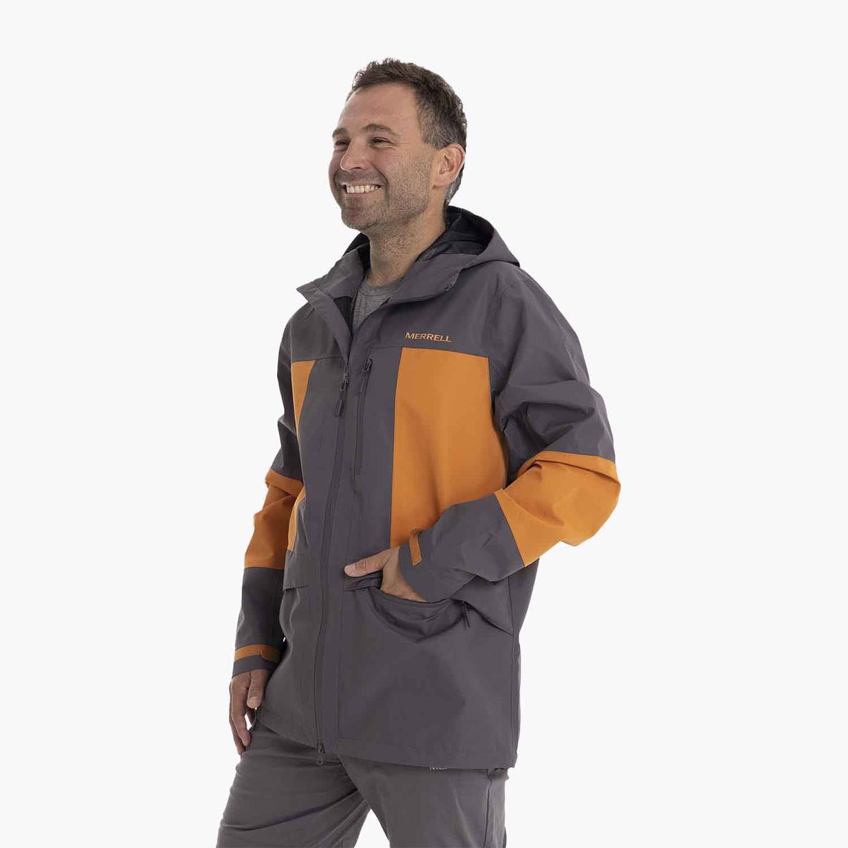 MERRELL - Impermeable Hombre Bravo Hard Shell Gris MERRELL
