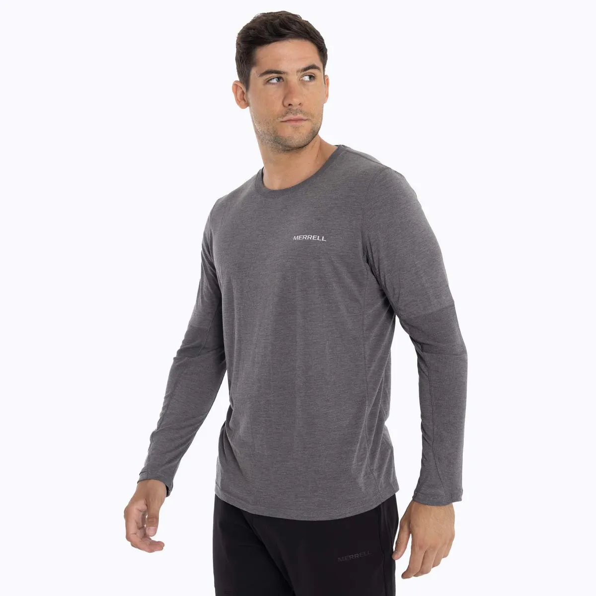 MERRELL - Polera Primera capa Hombre Misuri Gris oscuro MERRELL