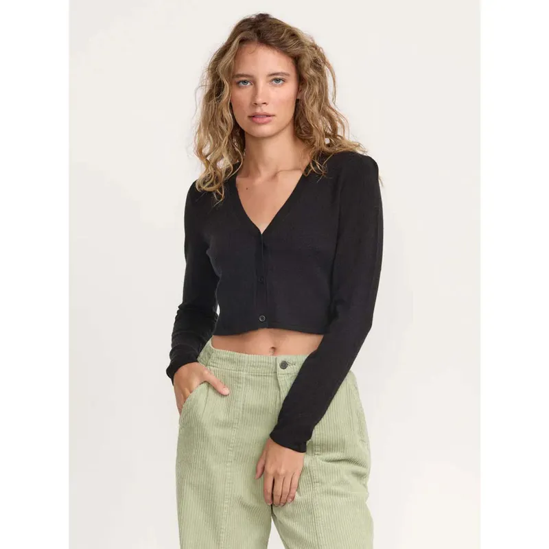 RVCA - Sweater Mujer School Dance Cardig Negro RVCA