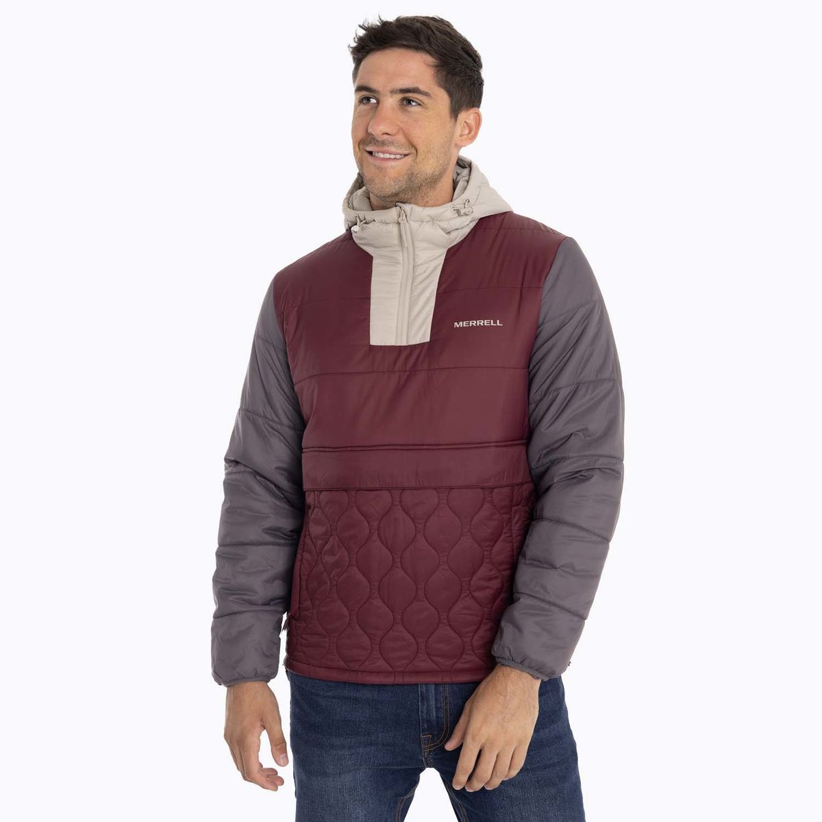 MERRELL - Parka Hombre Mid Zipper Burdeo MERRELL