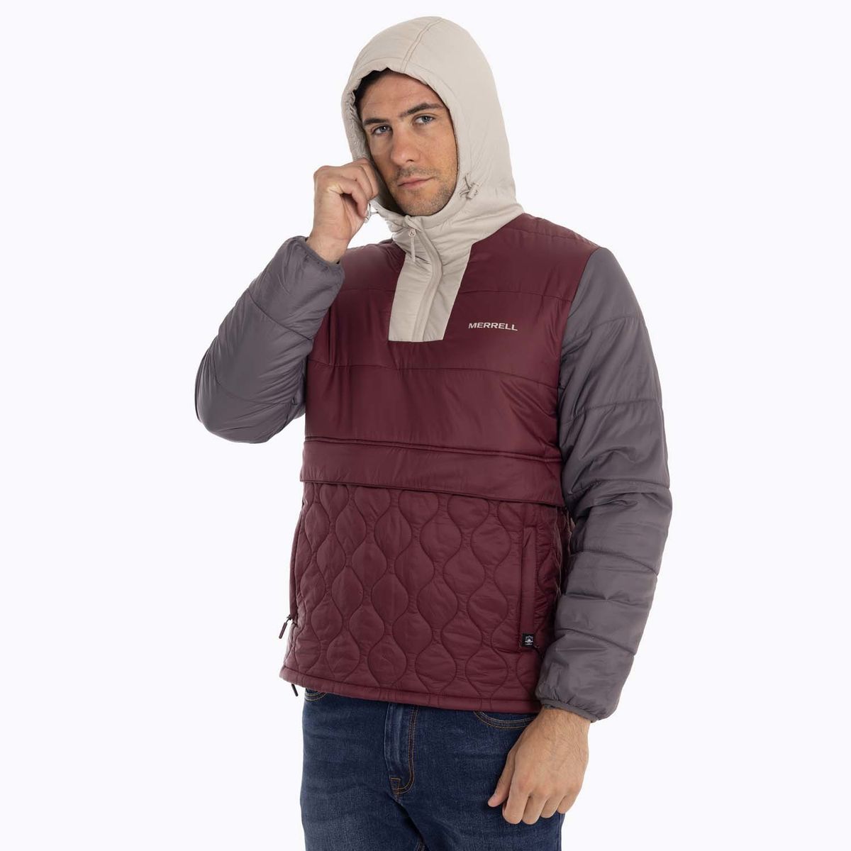 MERRELL - Parka Hombre Mid Zipper Burdeo MERRELL